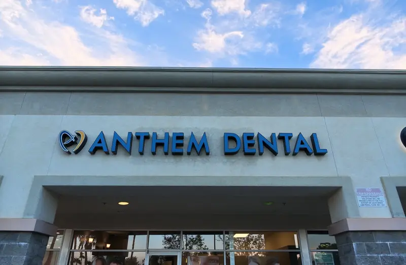 The Anthem Dental Moreno Valley storefront in the Canyon Springs plaza
